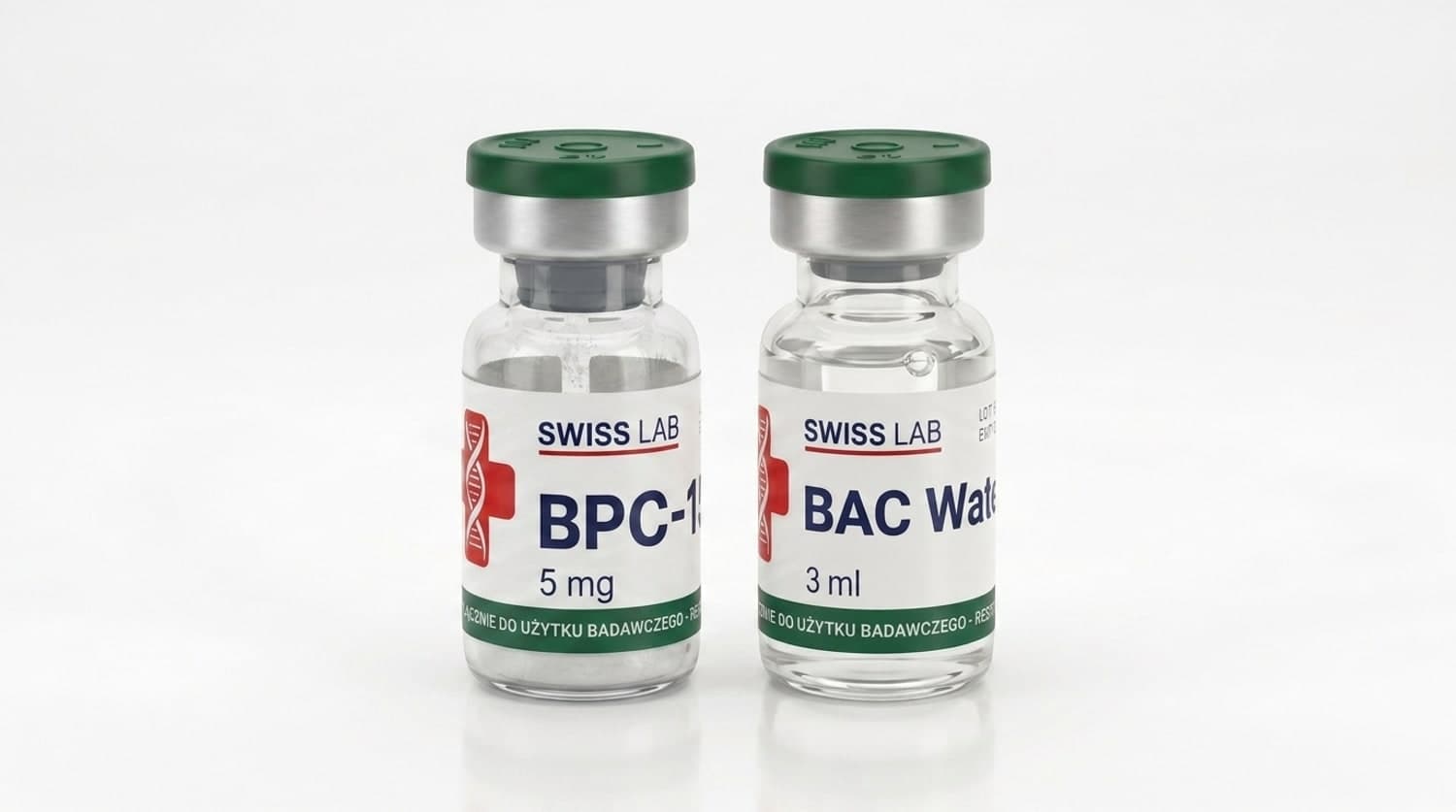 BPC-157 — Peptid-Vial mit bakteriostatischem Wasser (BAC)
