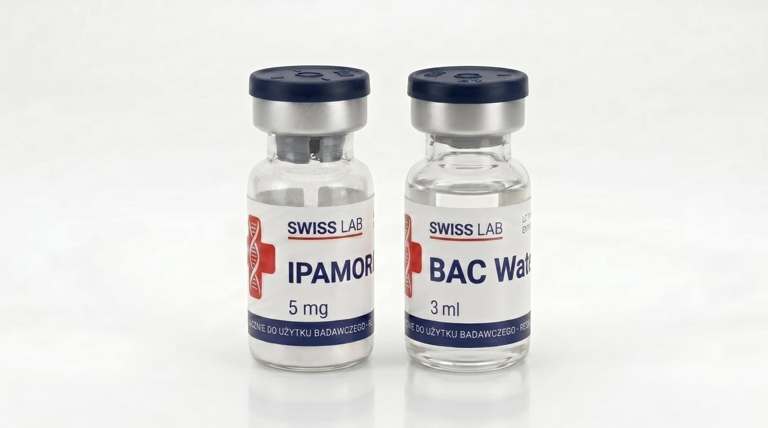 Ipamorelin — Peptid-Vial mit bakteriostatischem Wasser (BAC)